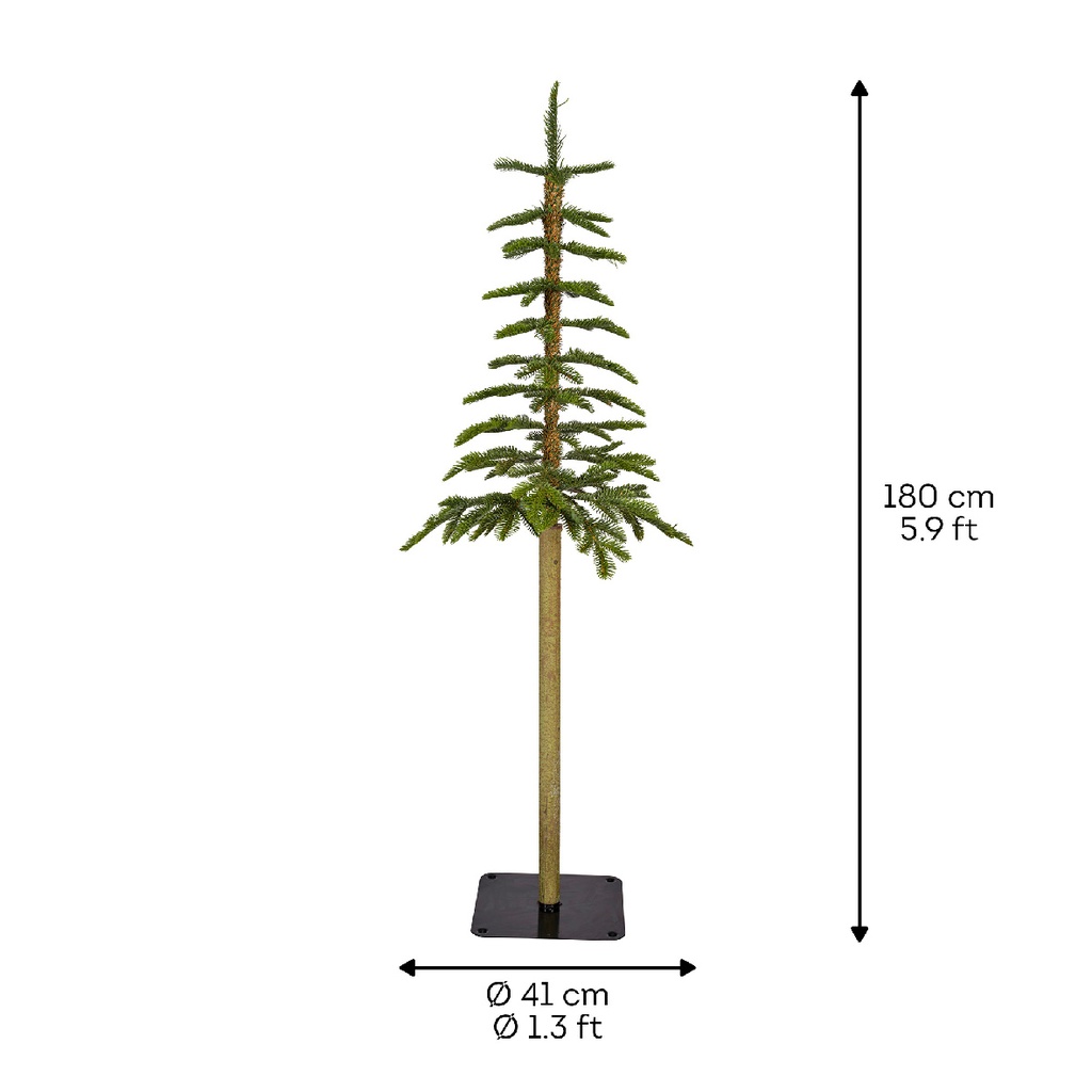 Albero di natale verde 180x41 cm