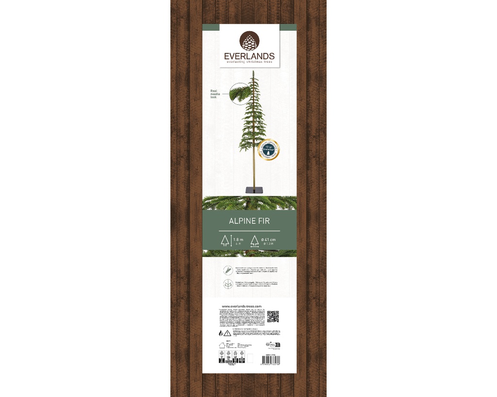 Albero di natale verde 180x41 cm