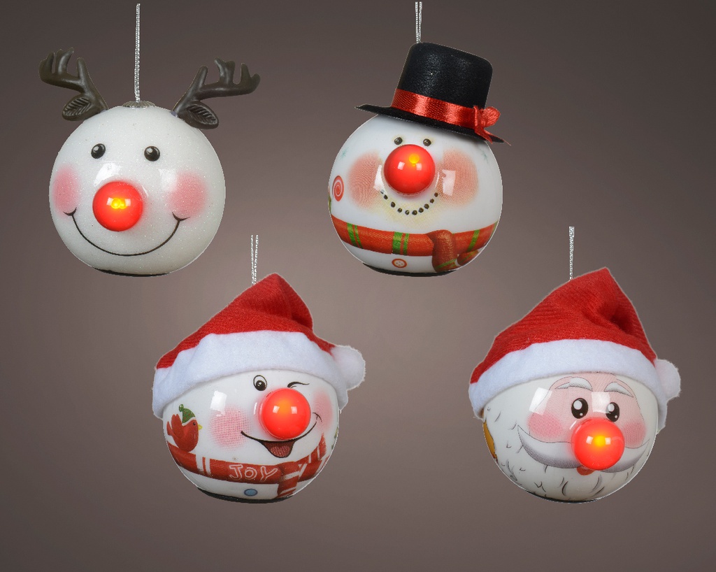 Pallina LED in schiuma 6,5 cm assortita