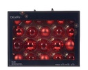 Palle di vetro rosse 7 cm - Scatola 21 unità