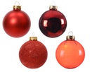 Palline di Natale rosse in vetro 42 pezzi