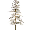 Albero di Natale innevato 50x210 cm con luci