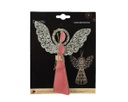 Pendente angelo natalizio rosso 12,5x15 cm