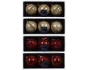 Palline di vetro argentate assortite 8 cm x3