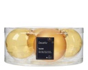 Palline di vetro oro chiaro 8cm mix 4 pz