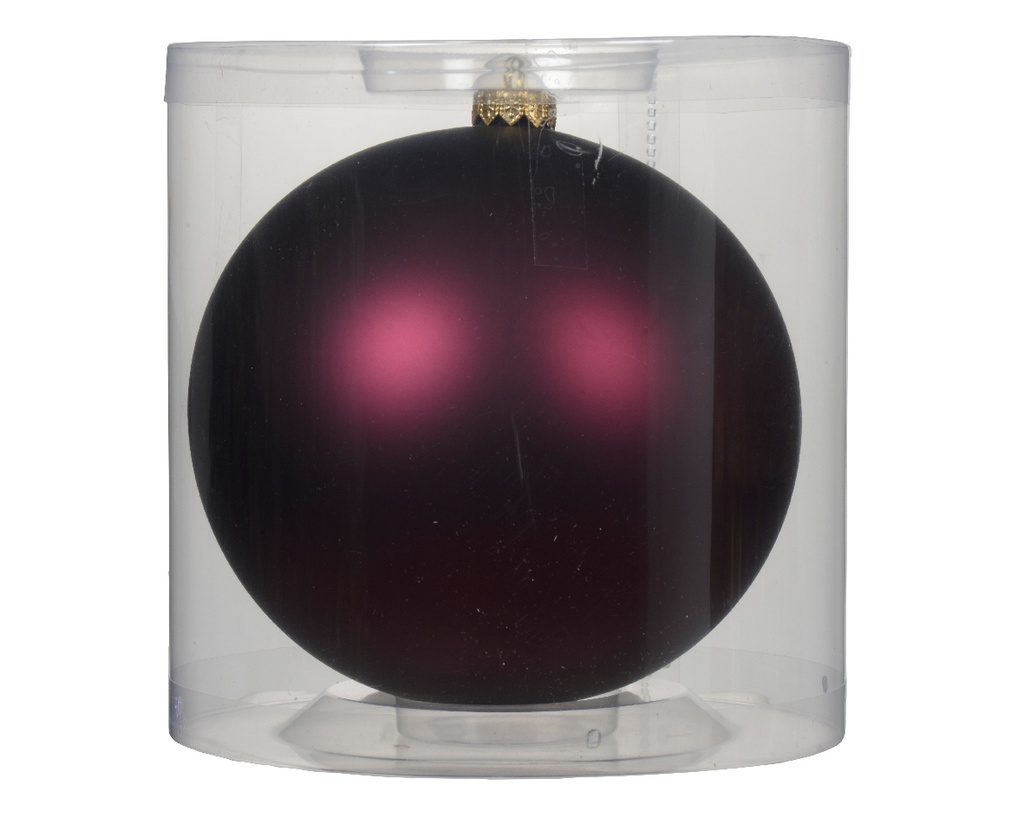 Pallina di vetro malva scuro d. 15cm