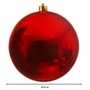 Pallina rossa natale lucida 14cm