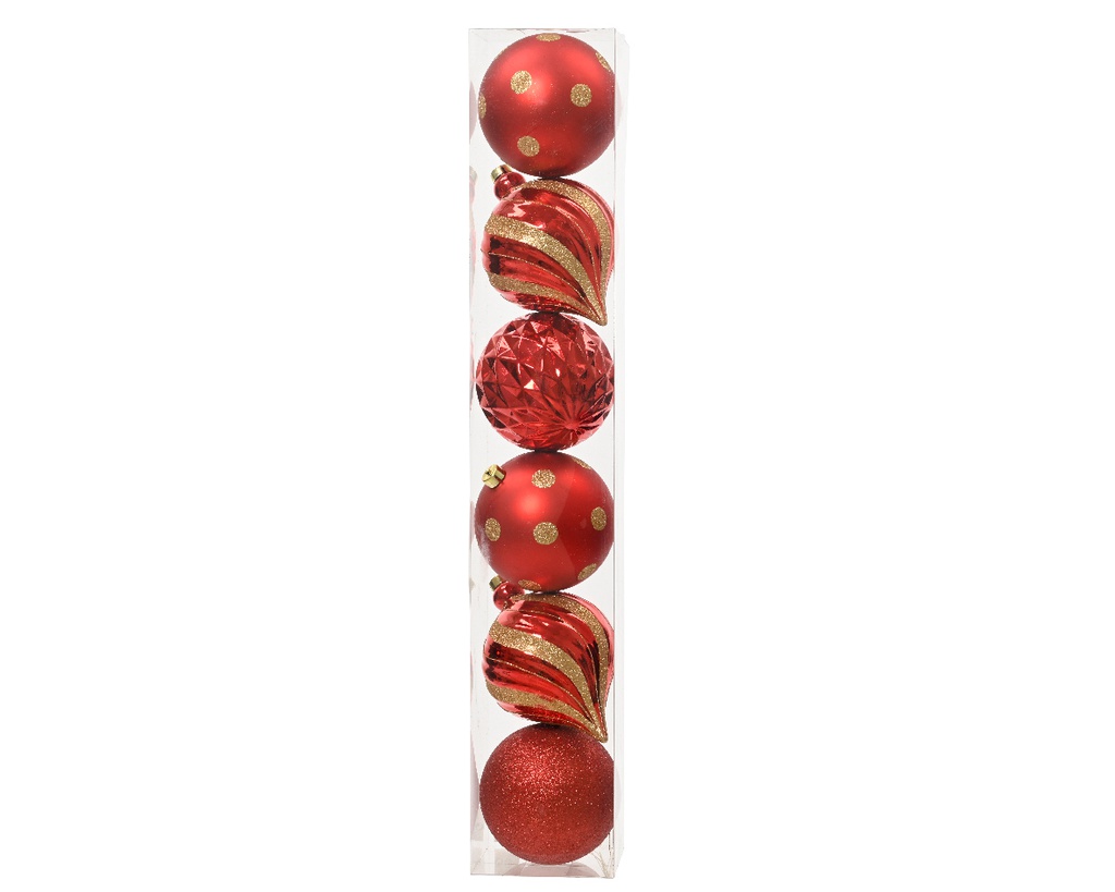 Palline infrangibili mix Natale 15cm - 6 pz