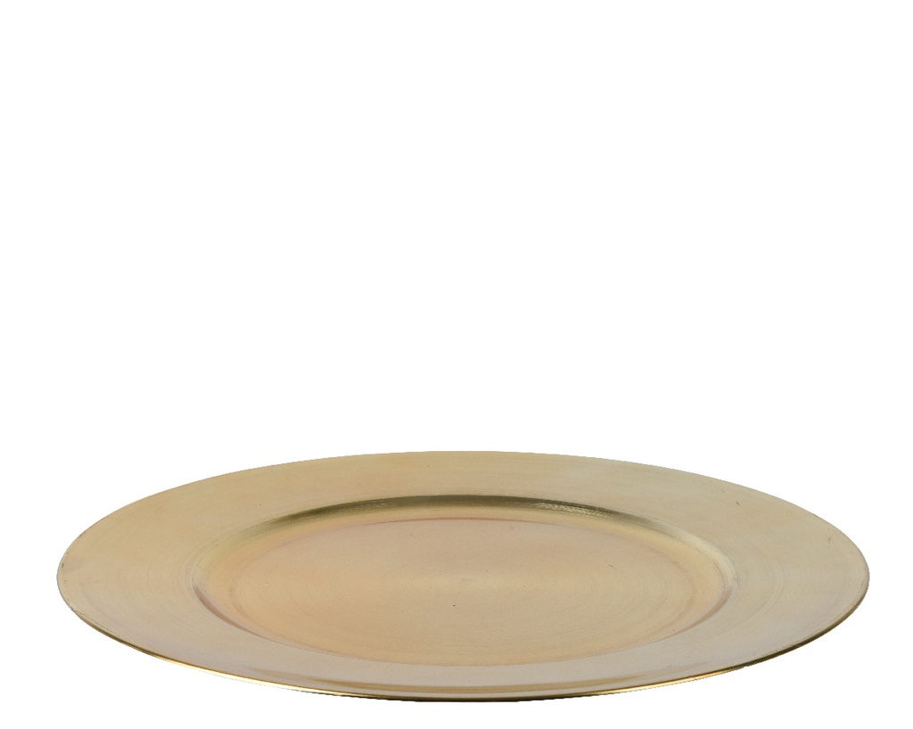 Piatto decorativo in plastica Ø 33 cm oro