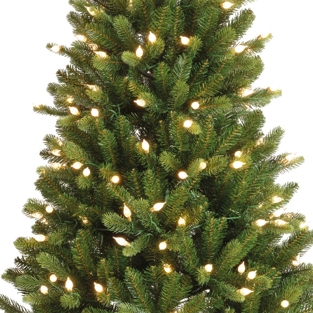 Albero di Natale 210x126 cm con luci vintage