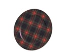 Piatto decorativo rosso 33x1.5 cm a quadri