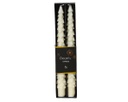 Candele glitterate bianche h.25cm x dia2.2cm