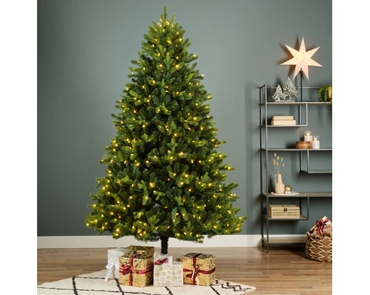 Albero di pino con luci 210x137 cm