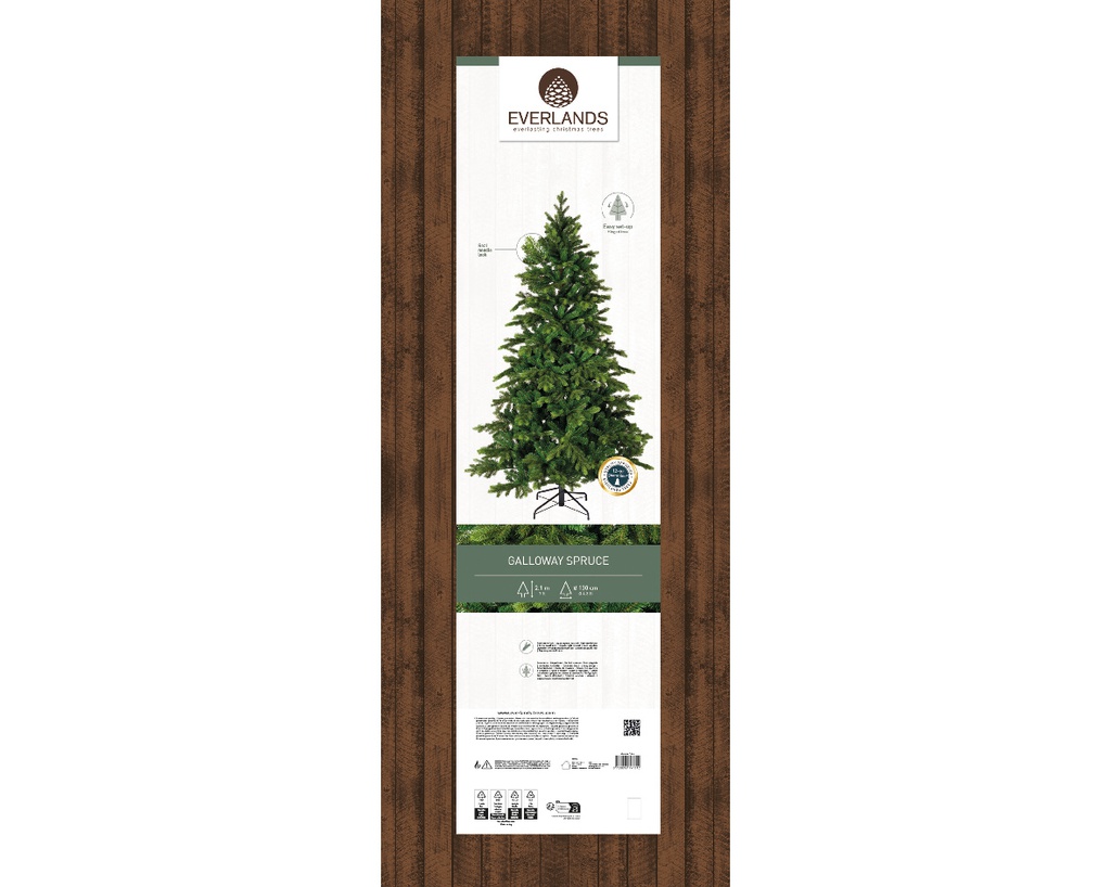 Albero di Natale verde 210x130 cm