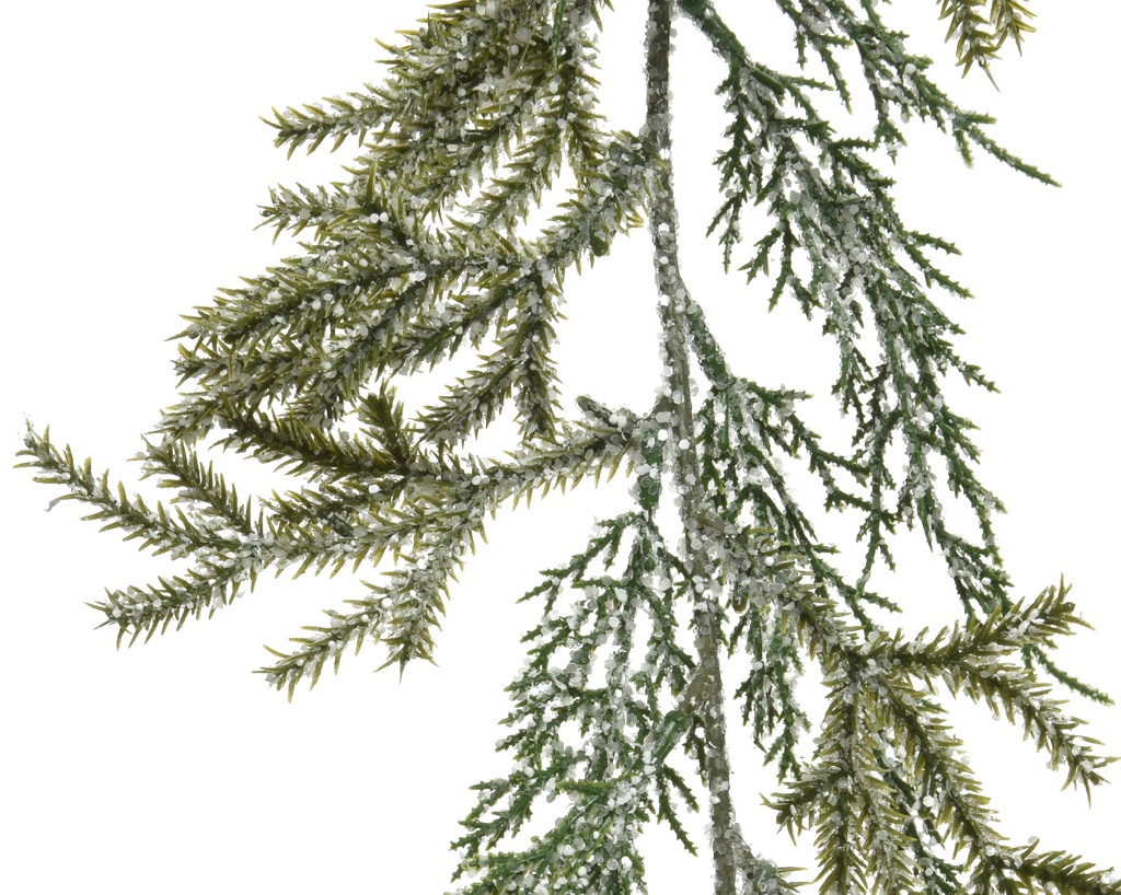 Ghirlanda di neve verde glitterata h. 180cm