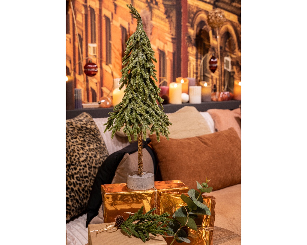 Mini albero gnomo glitterato 13x45 cm