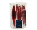 Set di 6 appendini ghiacciolo rosso 3x15 cm