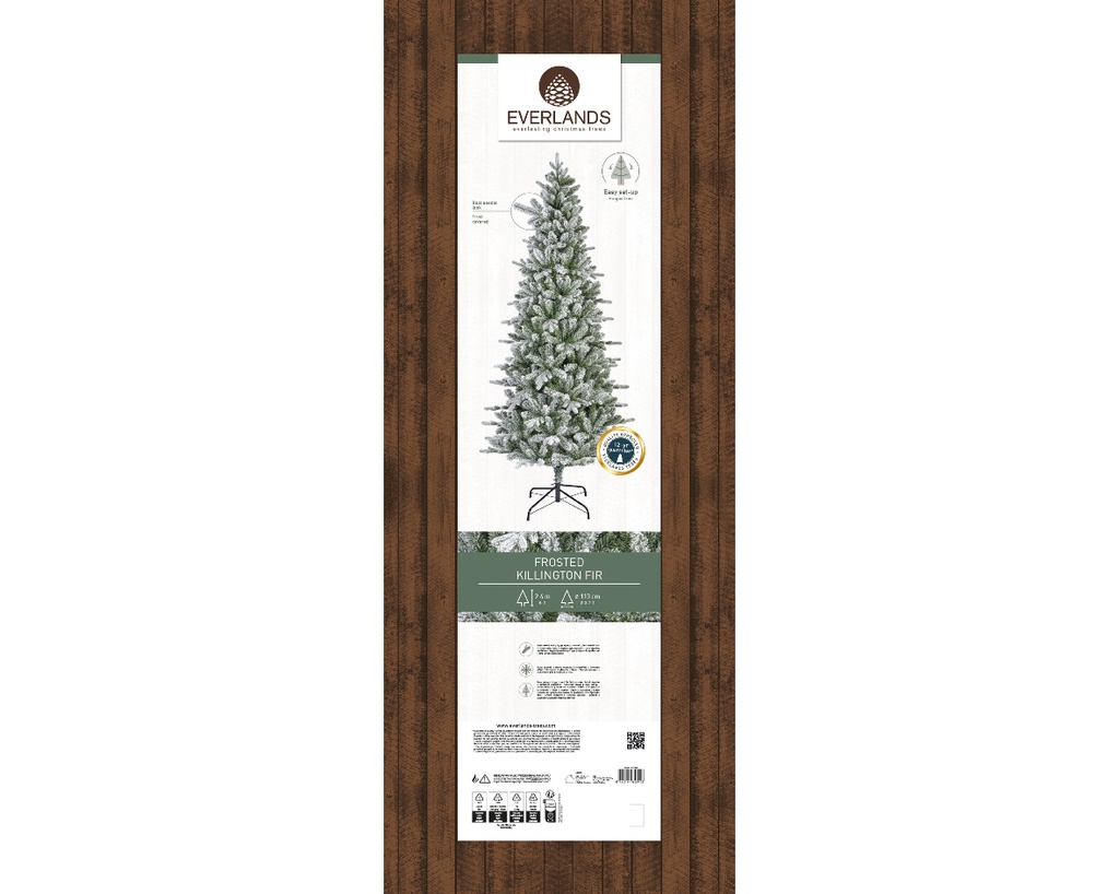Abete innevato verde/bianco h. 240 cm