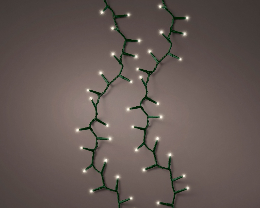 Catena luci LED 60m 3000 lampadine verde/bianco caldo