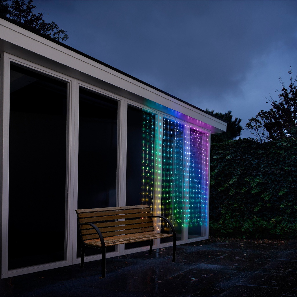 Luci a tenda LED 190x190 cm cambio colore