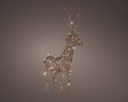 Cervo a LED 72 led 24x60x104 cm marrone