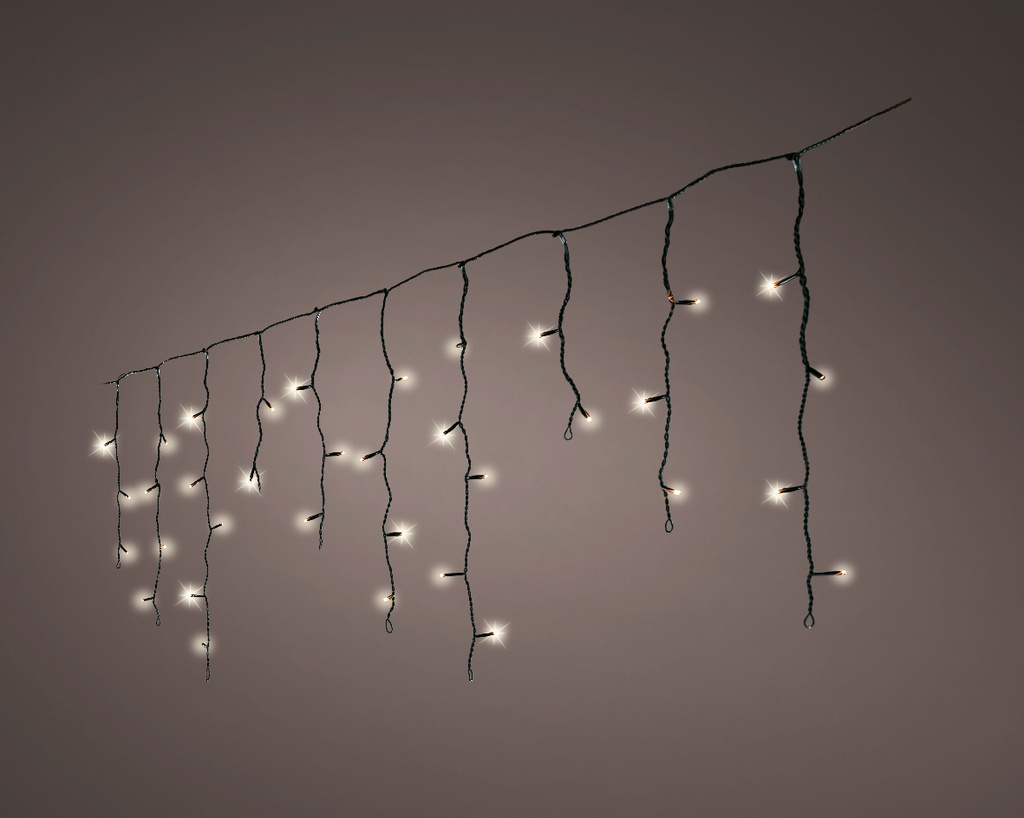 Tenda LED 256 luci 375x60 cm effetto esterno