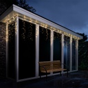Catena LED icicle 256 luci 375x60 cm