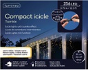 Catena LED icicle 256 luci 375x60 cm