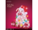 Maialino 30x36.5x41 cm 100 led rosa fisso
