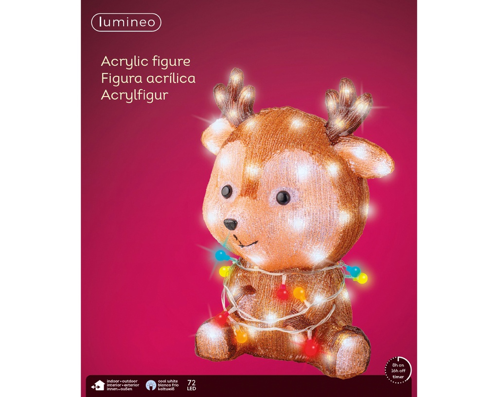 Piccola renna led esterna 25x32x36,5 cm