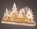 Paesaggio natalizio 10 LED 6x30x19 cm