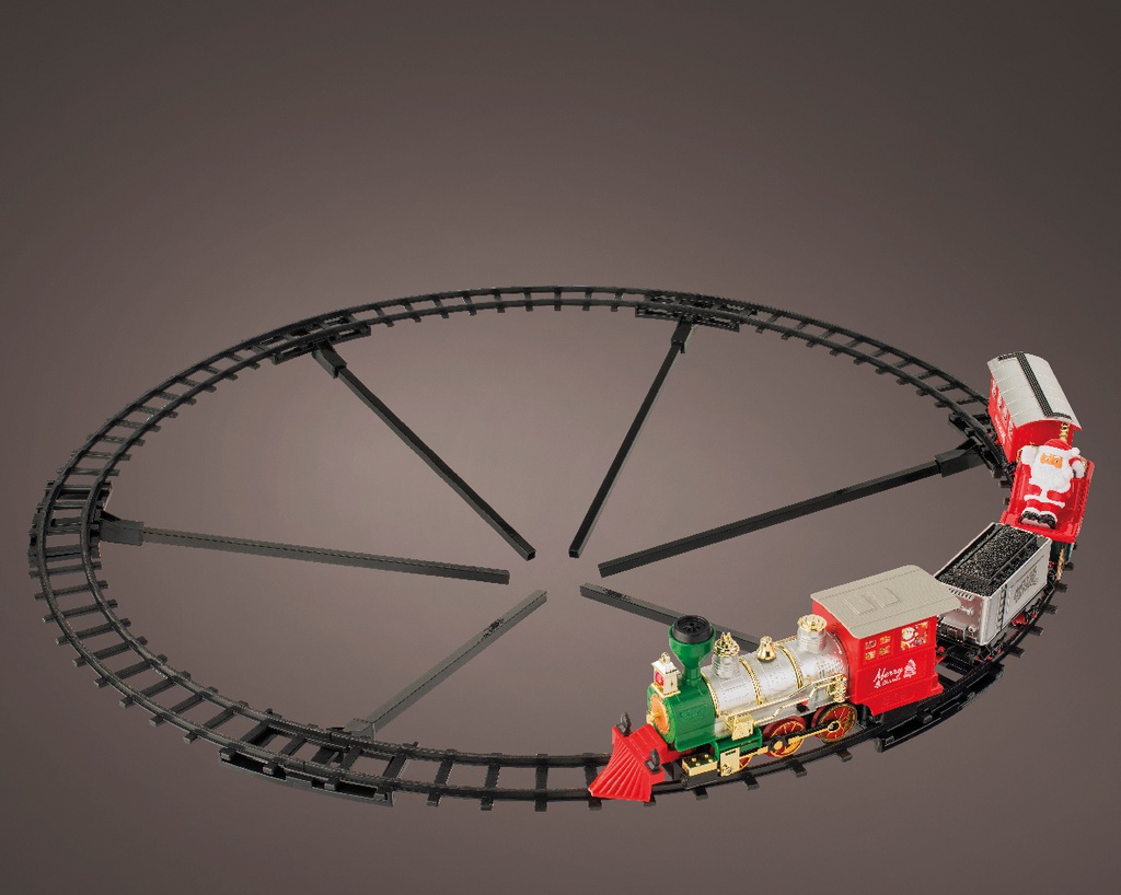 Pista treno in plastica con luce LED 47,2x7,1x45,9 cm