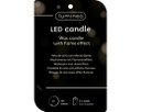 Candela LED in cera bianca 6x6x14,8 cm