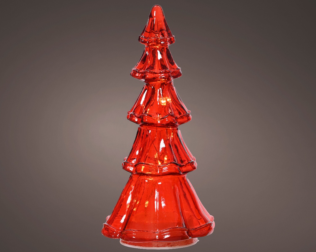 Albero micro LED rosso h. 29,5 cm x 15 cm