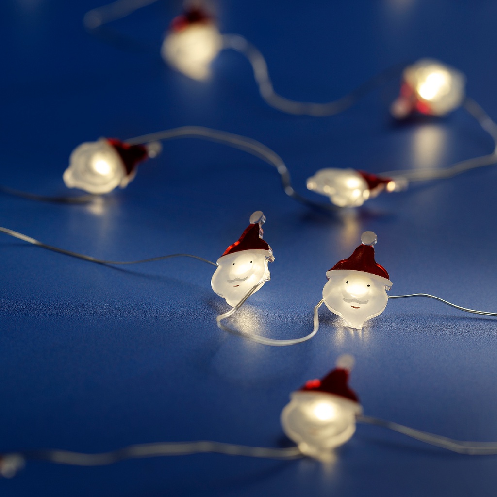 Catena micro LED 190cm 20 luci bianco caldo