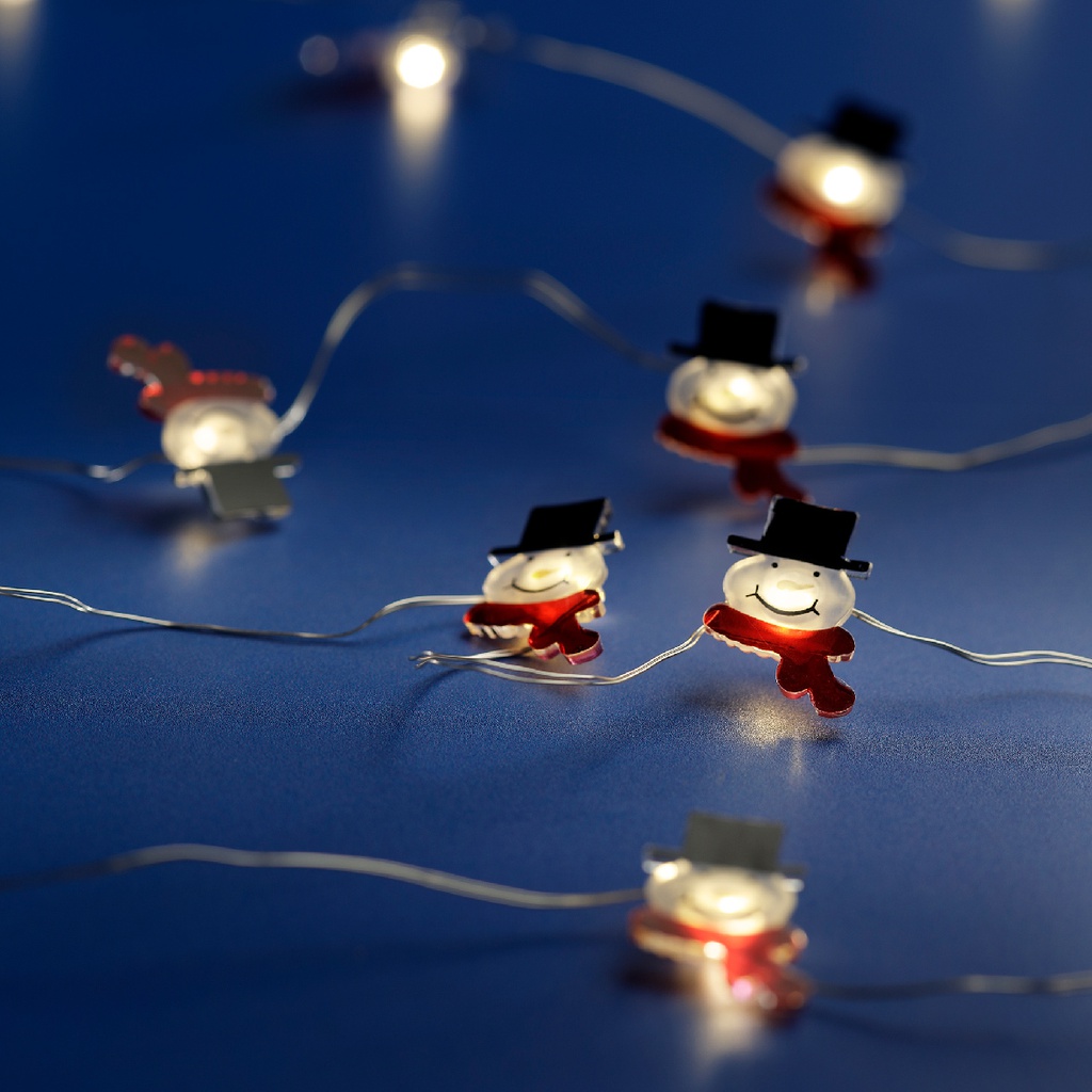 Catena micro LED 190cm 20 luci bianco caldo