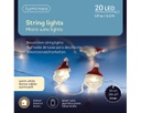 Catena micro LED 190cm 20 luci bianco caldo