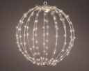 Cornice luce sfera metallo 28cm 192 LED argento