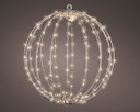 Sfera di metallo 38 cm con 240 LED argento