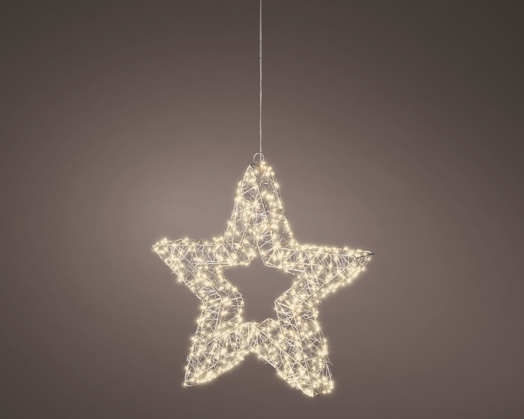 Cornice luce LED 7x38x38 cm argento/bianco caldo