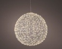 Sfera luce LED 58cm argento/bianco caldo