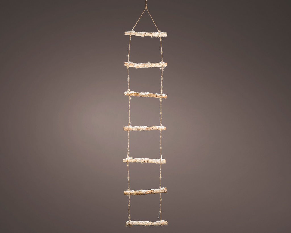 Scala in legno con luci LED 4x35x150 cm