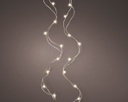 Micro luci LED fisse 295cm 60 led argento
