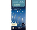Micro luci LED fisse 295cm 60 led argento