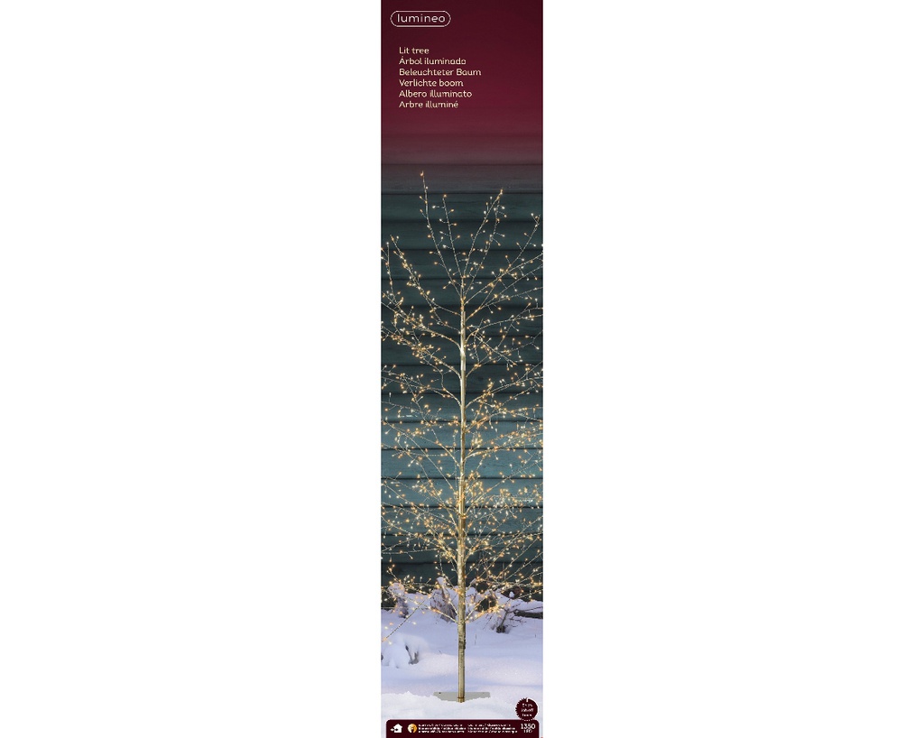 Albero Micro LED fisso esterno 70x150 cm