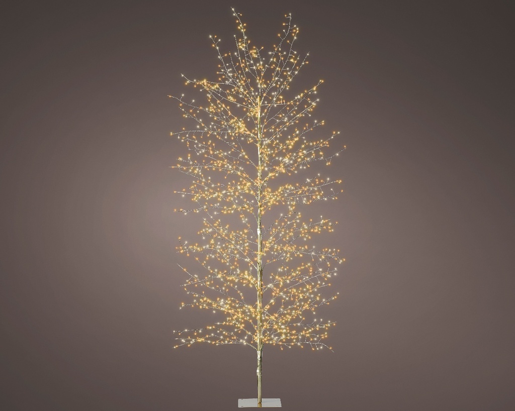 Albero rami micro LED 80x180 cm oro/bianco