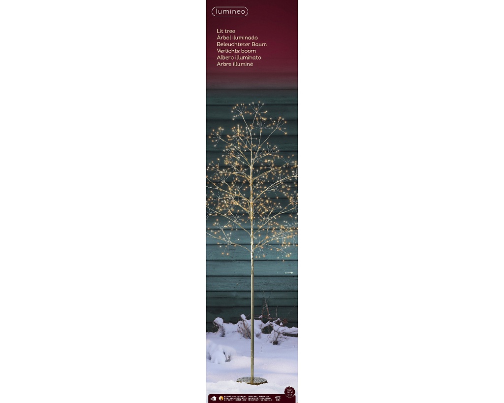 Albeero Micro LED 70cm x 180cm oro/bianco
