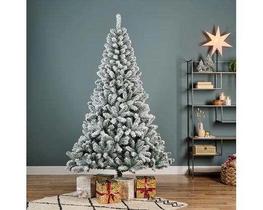Albero innevato verde e bianco 96x150 cm