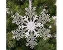 Appendino glitter fiocco di neve 21x0,8 cm
