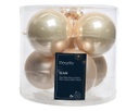 Set di 6 palline di vetro perla 8cm